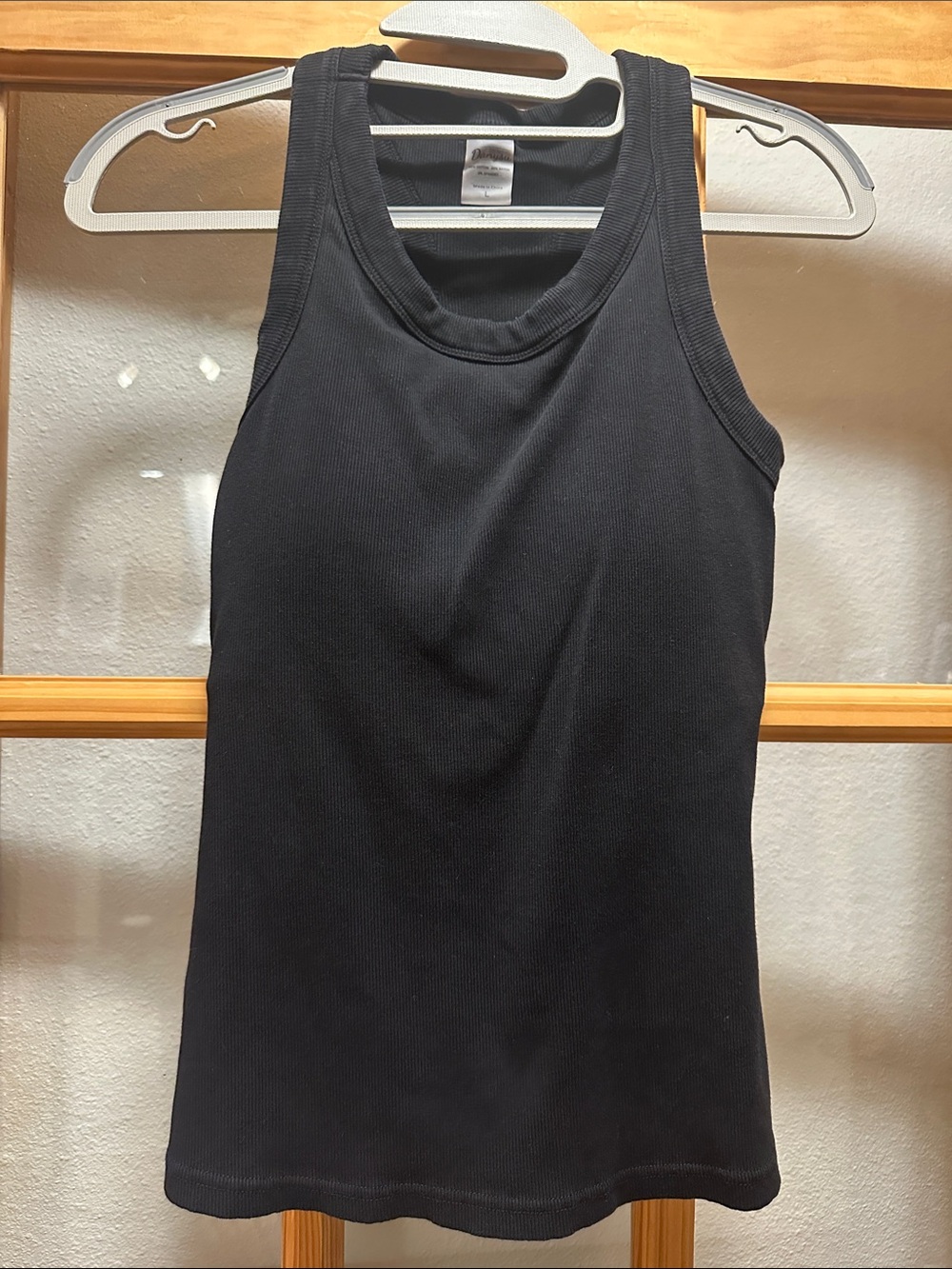 Black Ribbed Bra Tank Top